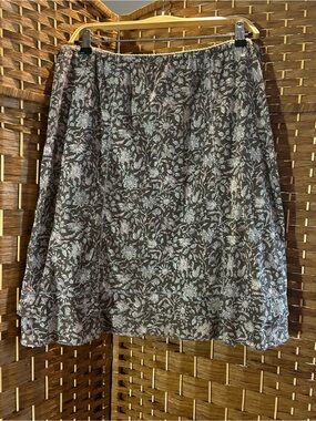 J. Jill Black Skirt with White Floral Print